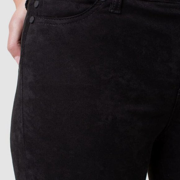 Liverpool Jean Black Abby Ankle Faux Suede Pant - Picture 3 of 4